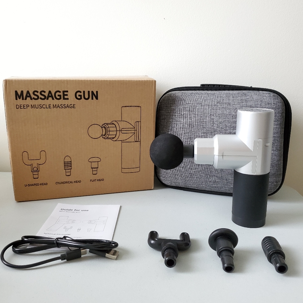 New Silver Deep Tissue Massage Gun